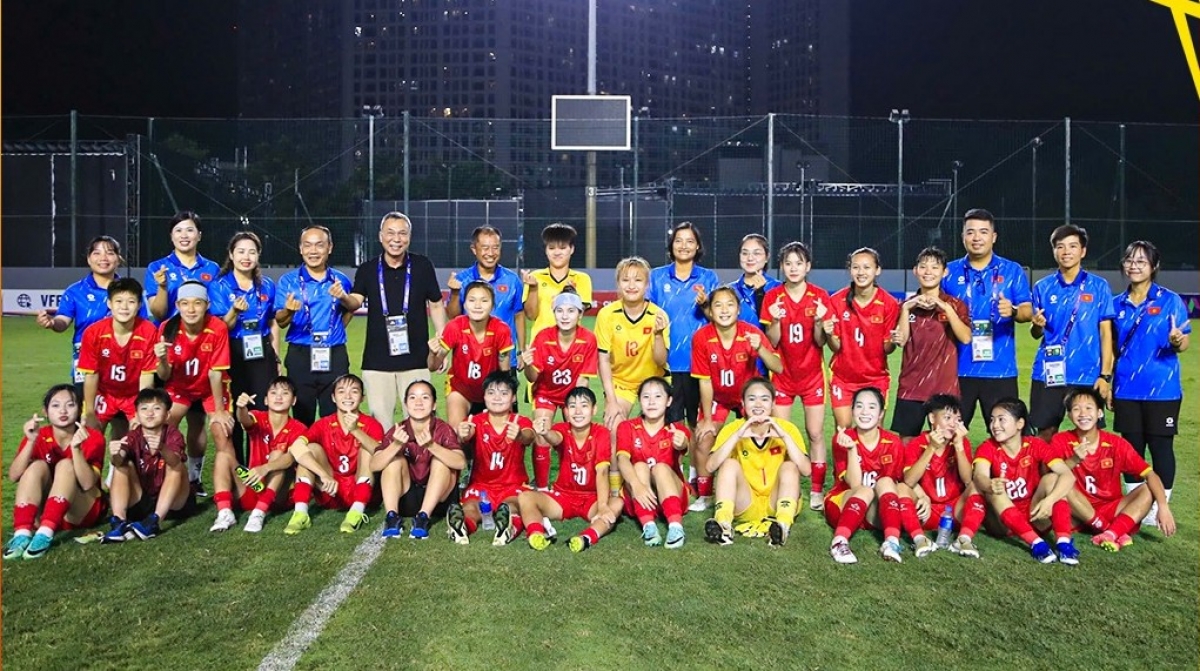 U20 nữ Việt Nam xuất sắc giành vé dự VCK giải U20 nữ châu Á 2026 (Ảnh: VFF)