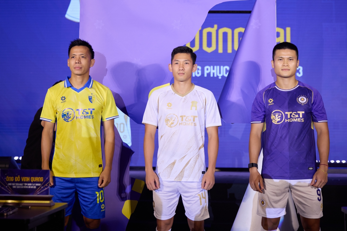 Mẫu trang phục thi đấu mới của CLB Hà Nội tại V.League 2025/26 (ảnh: Hà Nội FC)