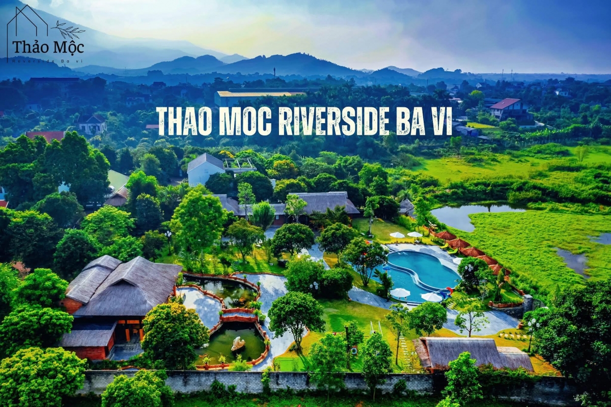 Trong không gian 1ha với các công trình với tiêu chí là giữu lại màu xanh nhiều nhất và tôn trọng những giá trị bản địa. (Ảnh: Fb Thảo Mộc Riverside)