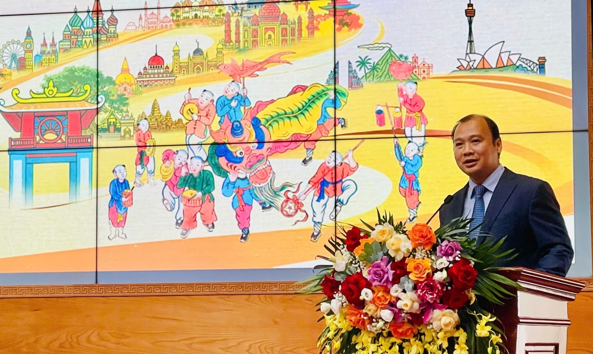 Ông Lê Hải Bình, Thứ trưởng Bộ Văn hoá, Thể thao và Du lịch phát biểu tại họp báo (Ảnh: Bích Ngọc)