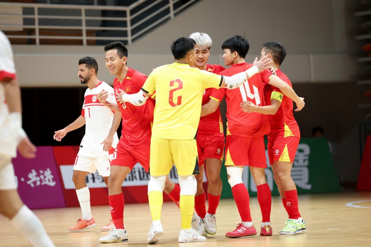 Đội tuyển futsal Việt Nam áp đảo đối thủ chính ở vòng loại
(Ảnh: VFF)