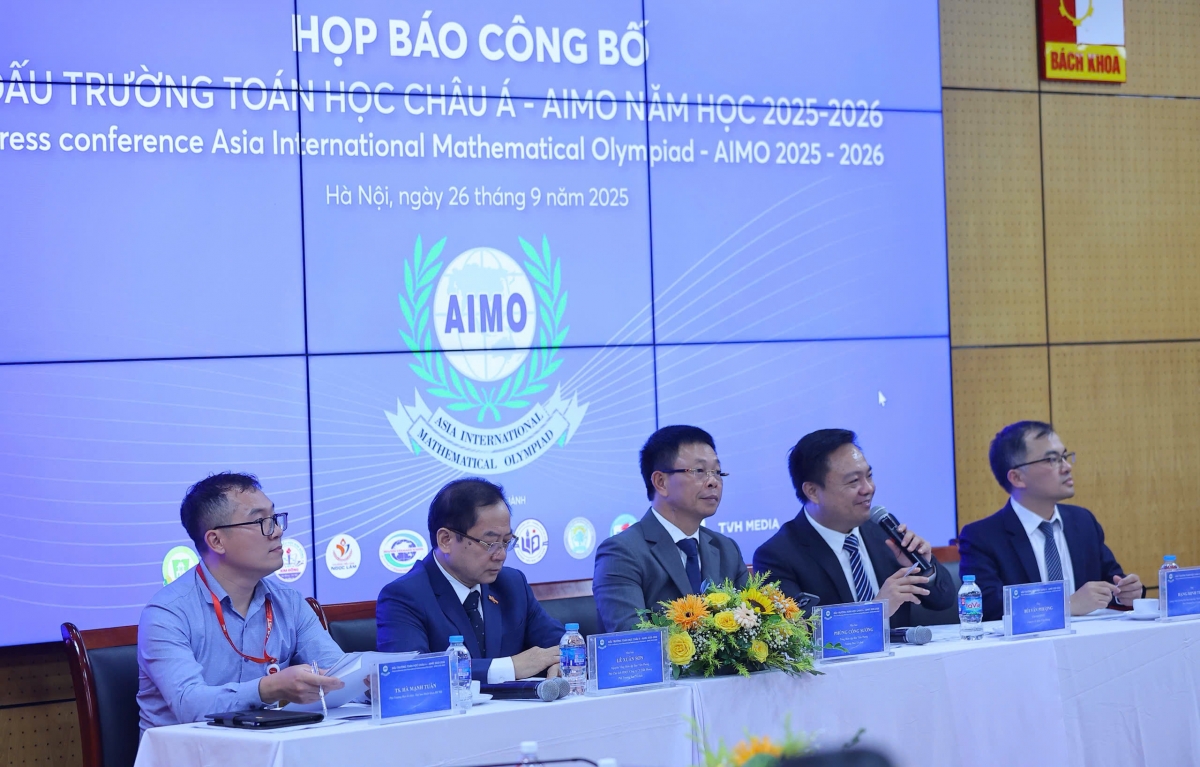 Họp báo phát động "Đấu trường Toán học châu Á"-AIMO năm học 2025-2026
(Ảnh : Thu Lương)