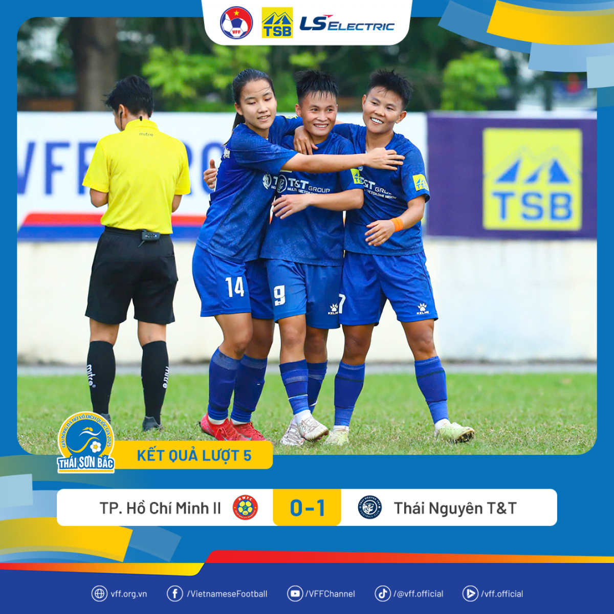 Thái Nguyên T&amp;T có được chiến thắng đầu tiên tại giải năm nay (Ảnh VFF)