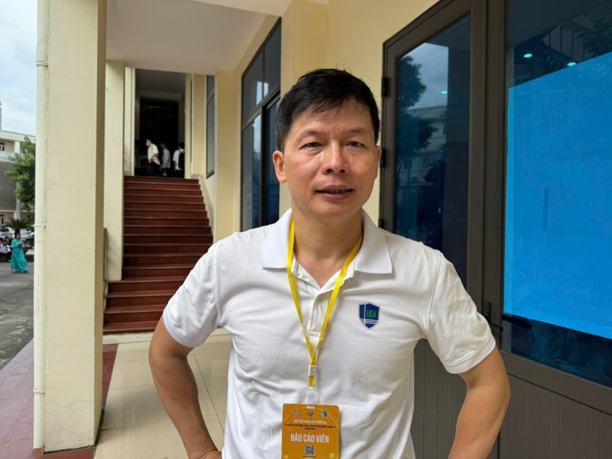 PGSTS Nguyễn Chí Thành, Trưởng khoa Sư phạm trường ĐH Giáo dục ĐHQG Hà Nội
(Ảnh: Thu Lương)