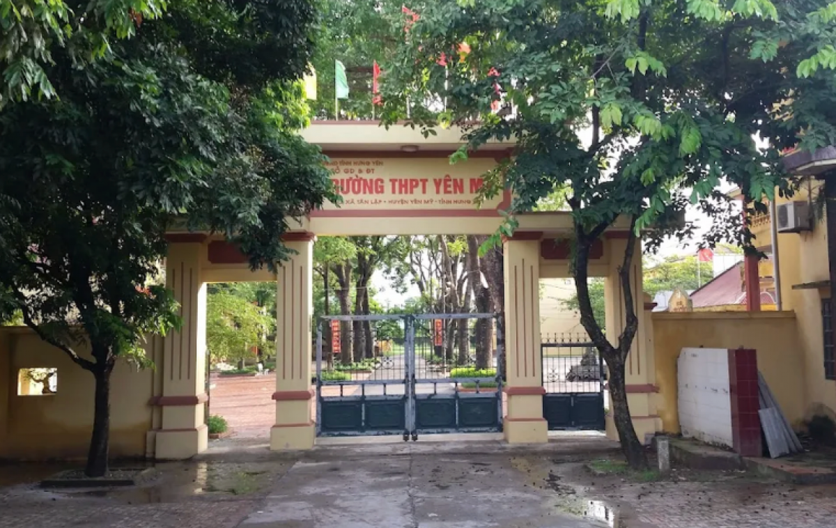 Trường THPT Yên Mỹ, Hưng Yên (Ảnh: trang fanfage trường)