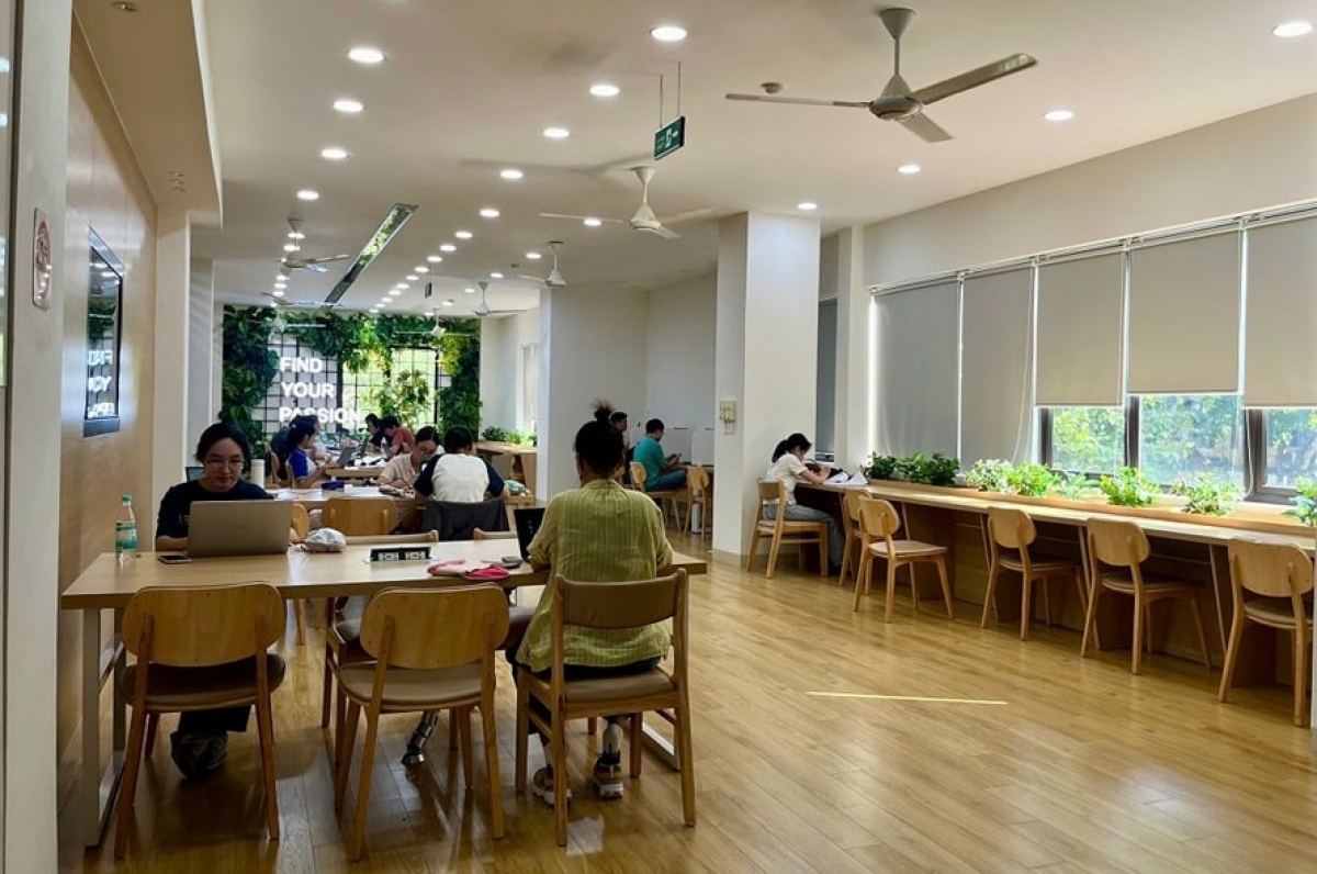 Phòng đọc tại Thư viện Quốc gia Việt Nam. Ảnh: TVQGVN