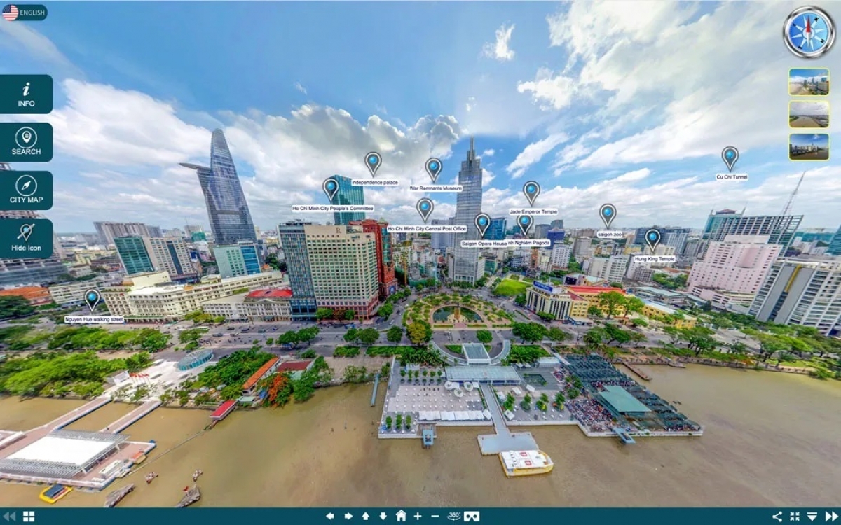 TP.HCM ứng dụng công nghệ bản đồ 3D thông tin các điểm tham quan để thu hút du khách. Ảnh: vneconomy.vn