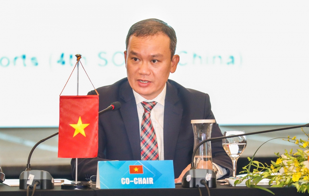 Ông Nguyễn Hồng Minh, Phó Cục trưởng Cục TDTT Việt Nam, nhấn mạnh "Việt Nam đánh giá cao mô hình ASEAN Sports Zones". Ảnh: Bùi Lượng.