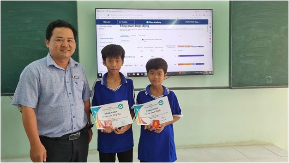Khi giáo viên ứng dụng AI hiệu quả sẽ giúp học sinh học tập hứng thú, sáng tạo hơn (Ảnh: Sở GD-ĐT An Giang)