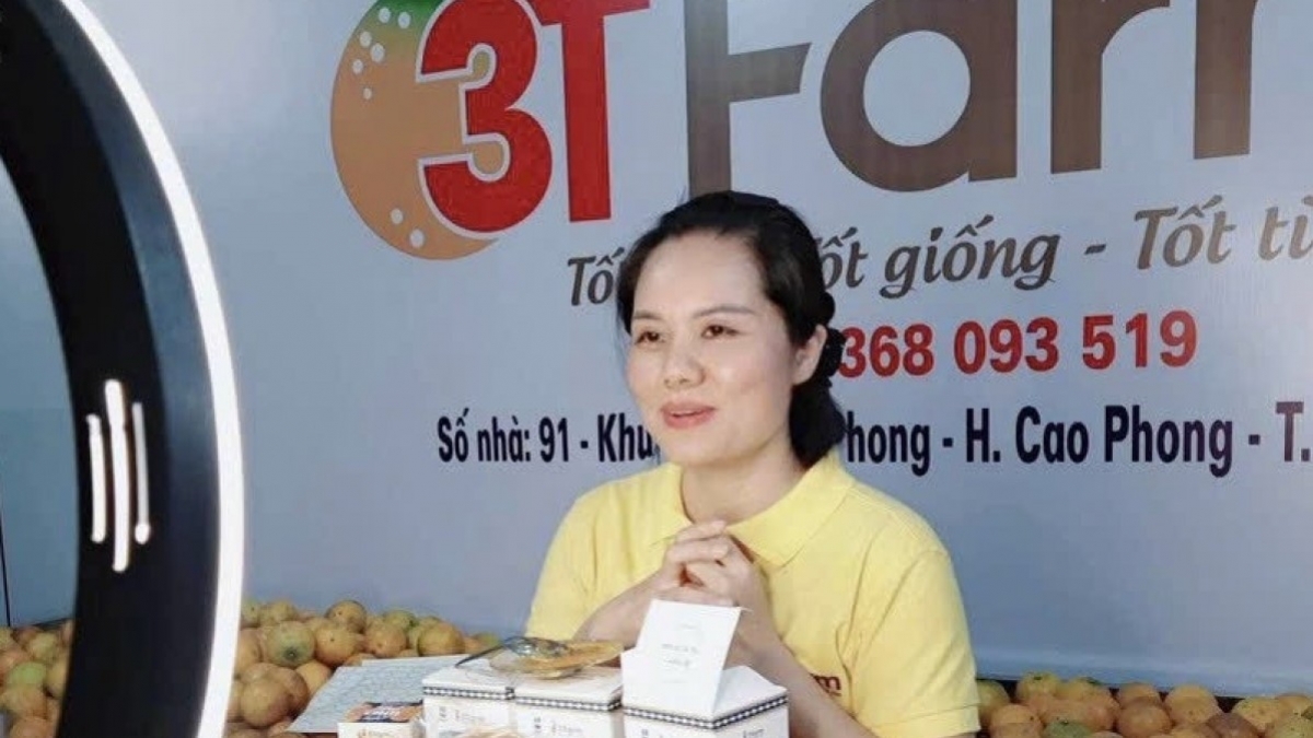 Chị Vũ Thị Lệ Thủy, Giám đốc Hợp tác xã 3T nông sản Cao Phong (Ảnh: NVCC)