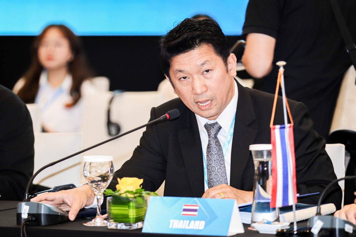 Ông Mongkon Wimonrat, Trưởng đoàn Thái Lan, khẳng định Thái Lan đã sẵn sàng các địa điểm thi đấu và công tác hậu cần cho SEA Games và Para Games năm nay. Ảnh: Quý Lượng.