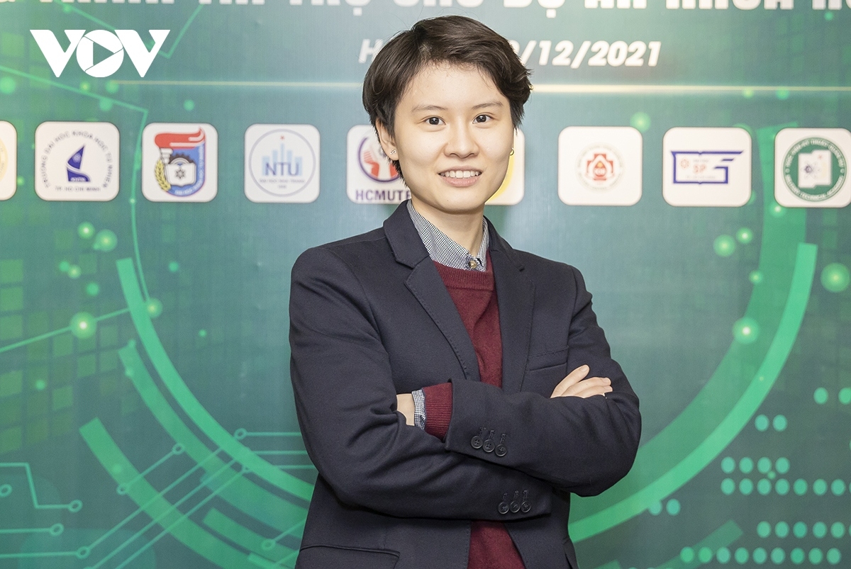 NCS Nguyễn Phúc Khánh Linh - Trường Khoa học Tự nhiên (Đại học Quốc gia Hà Nội). Ảnh: VOV
