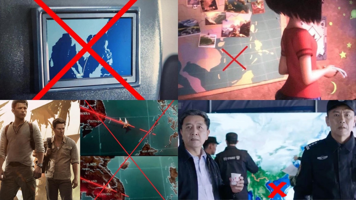 Nhiều bộ phim khác cũng chứa những hình ảnh bản đồ vi phạm chủ quyền lãnh thổ Việt Nam. Ảnh:tienphong.vn