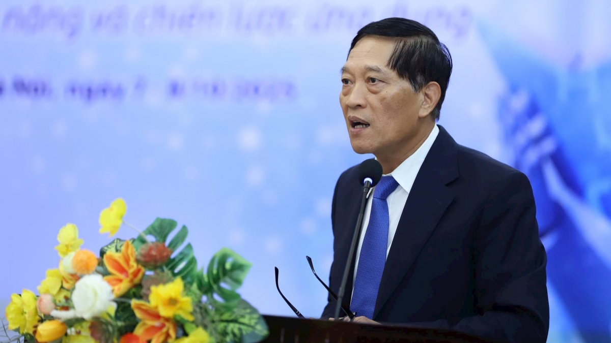 TS Trần Văn Tùng - Chủ tịch Hội Thông tin KH&CN Việt Nam phát biểu tại khóa tập huấn. Ảnh: BTC