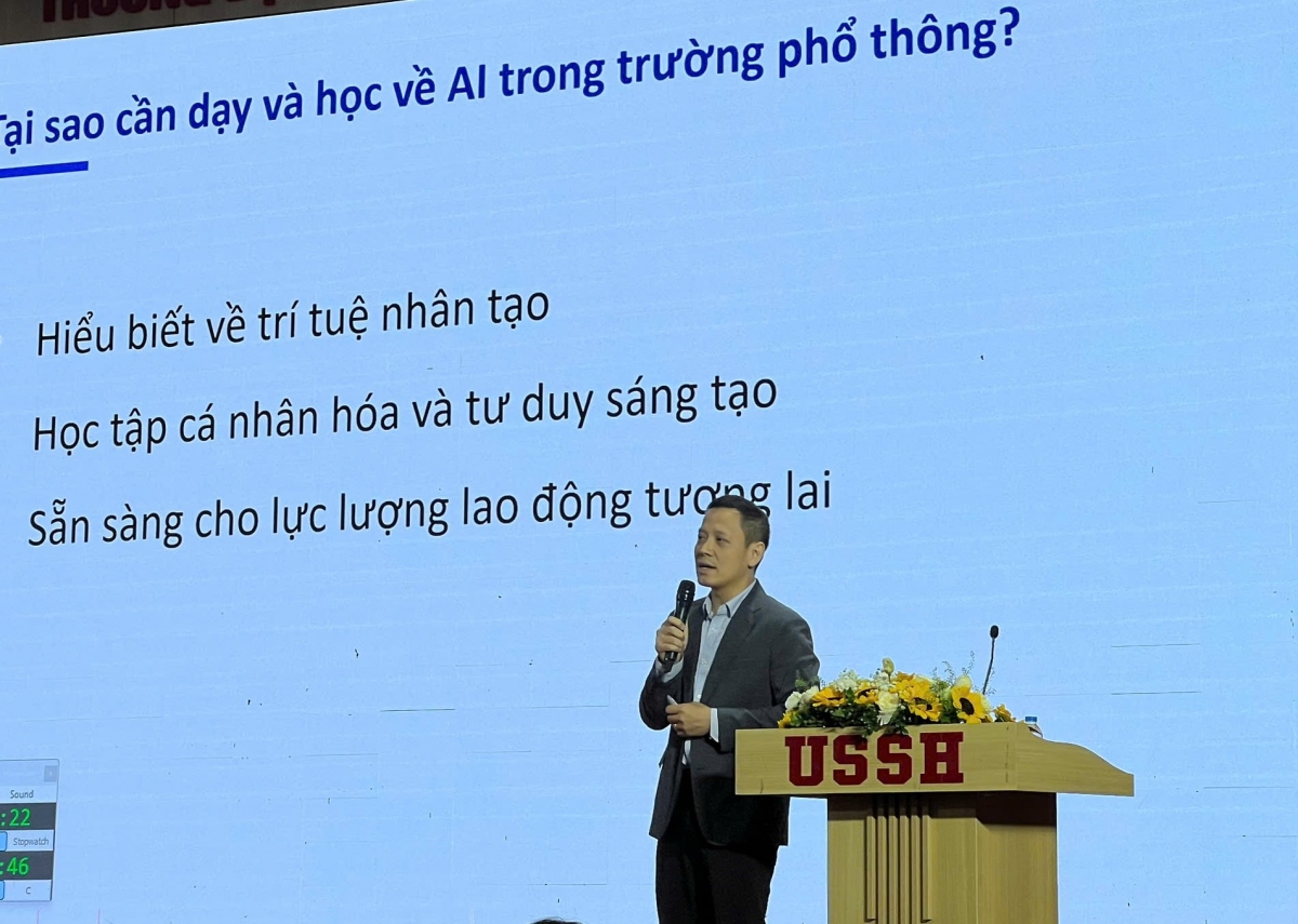 GS.TS Lê Anh Vinh, Viện trưởng Viện Khoa học Giáo dục Việt Nam
(Ảnh: Hoàng Hiền)