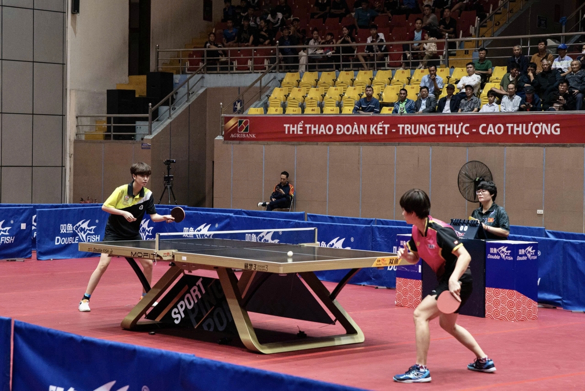 Trận chung kết đơn nữ giữa Nguyễn Khoa Diệu Khánh và Trần Mai Ngọc (ảnh BTC)