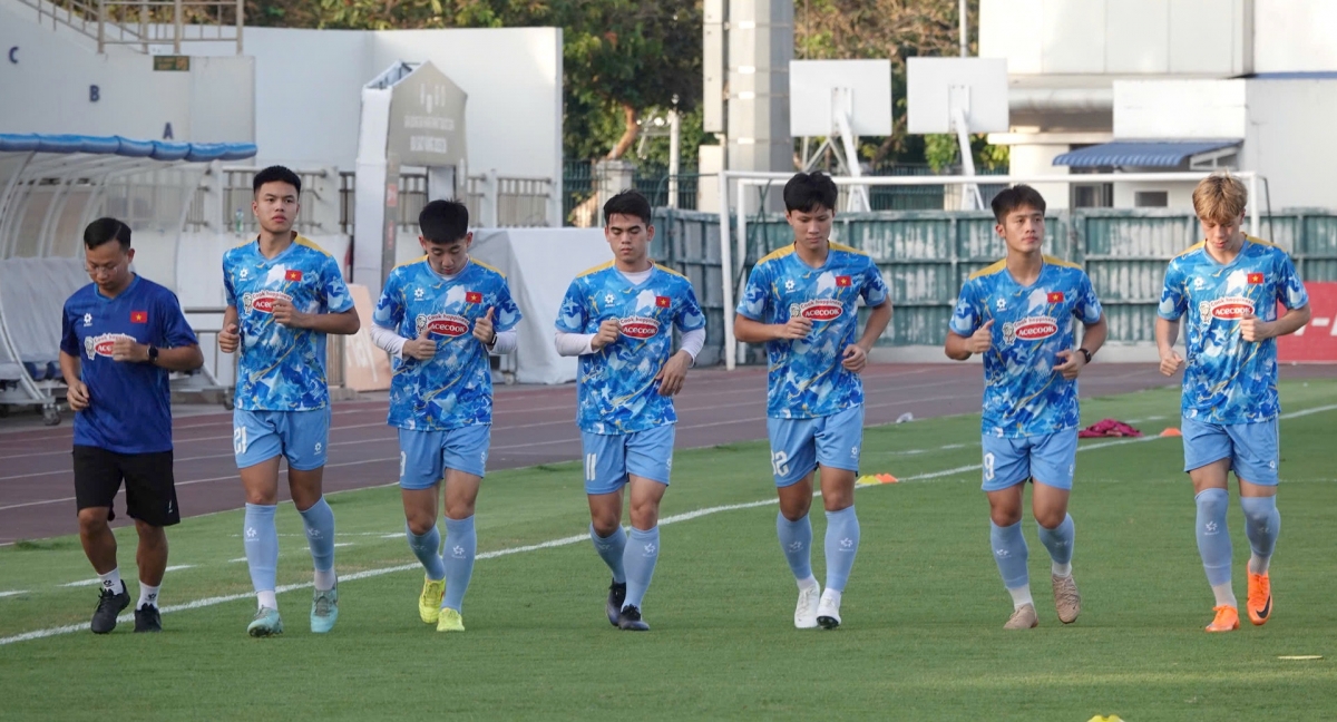 U22 Việt Nam chính thức bước vào đợt tập trung cuối cùng chuẩn bị cho SEA Games 33. Ảnh VFF.