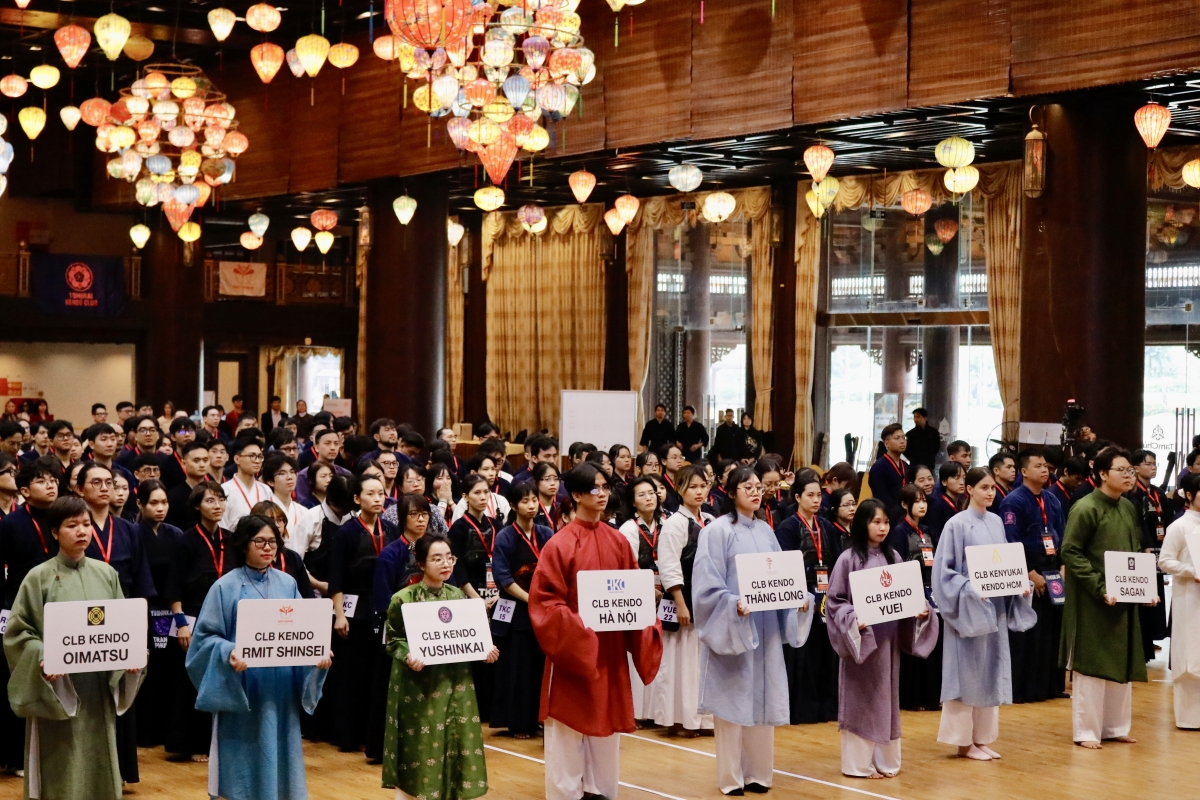 Giải kendo VĐQG có gần 250 VĐV của 23 CLB trên cả nước tham dự (ảnh: VKF)