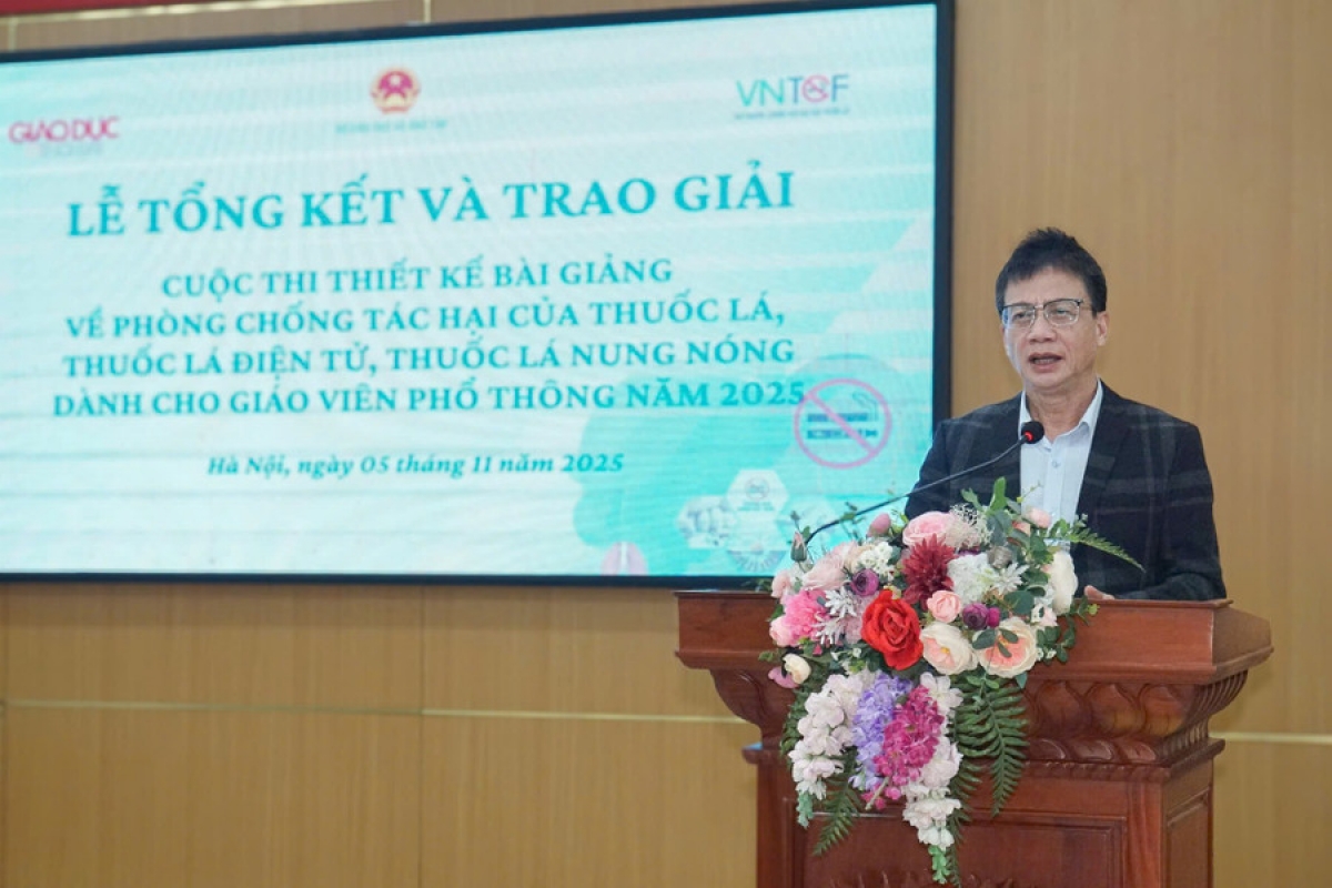 Ông Nguyễn Ngọc Ân, Chủ tịch Công đoàn Giáo dục Việt Nam, Phó Trưởng ban Giám khảo Chung khảo. (Ảnh: BTC)