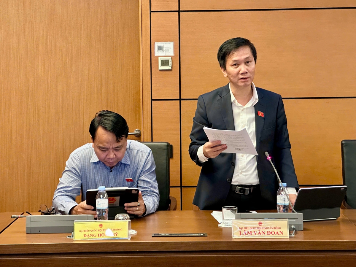 Đại biểu Lâm Văn Đoan (Đoàn ĐBQH Lâm Đồng) - nguồn media Quốc hội