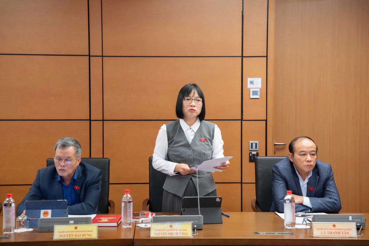 Đại biểu Nguyễn Thị Việt Nga (Đoàn Đại biểu Quốc hội Hải Phòng). (Ảnh Media QH)