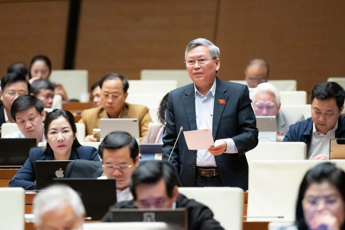 Đại biểu Tô Văn Tám (đoàn ĐBQH Quảng Ngãi). (Ảnh: Quốc hội)