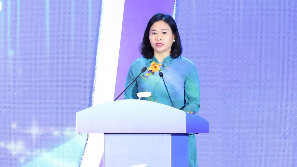 Bà Nguyễn Thị Tuyến - Ủy viên TƯ Đảng, Phó Chủ tịch UBTƯ MTTQ Việt Nam, Chủ tịch Hội LHPN Việt Nam. Ảnh: BTC