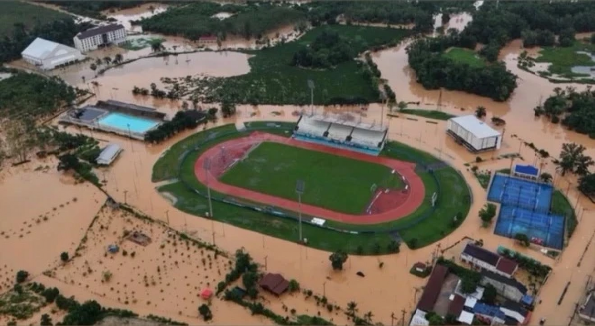 Miền Nam Thái Lan hứng chịu đợt mưa lớn (Ảnh: Astro)