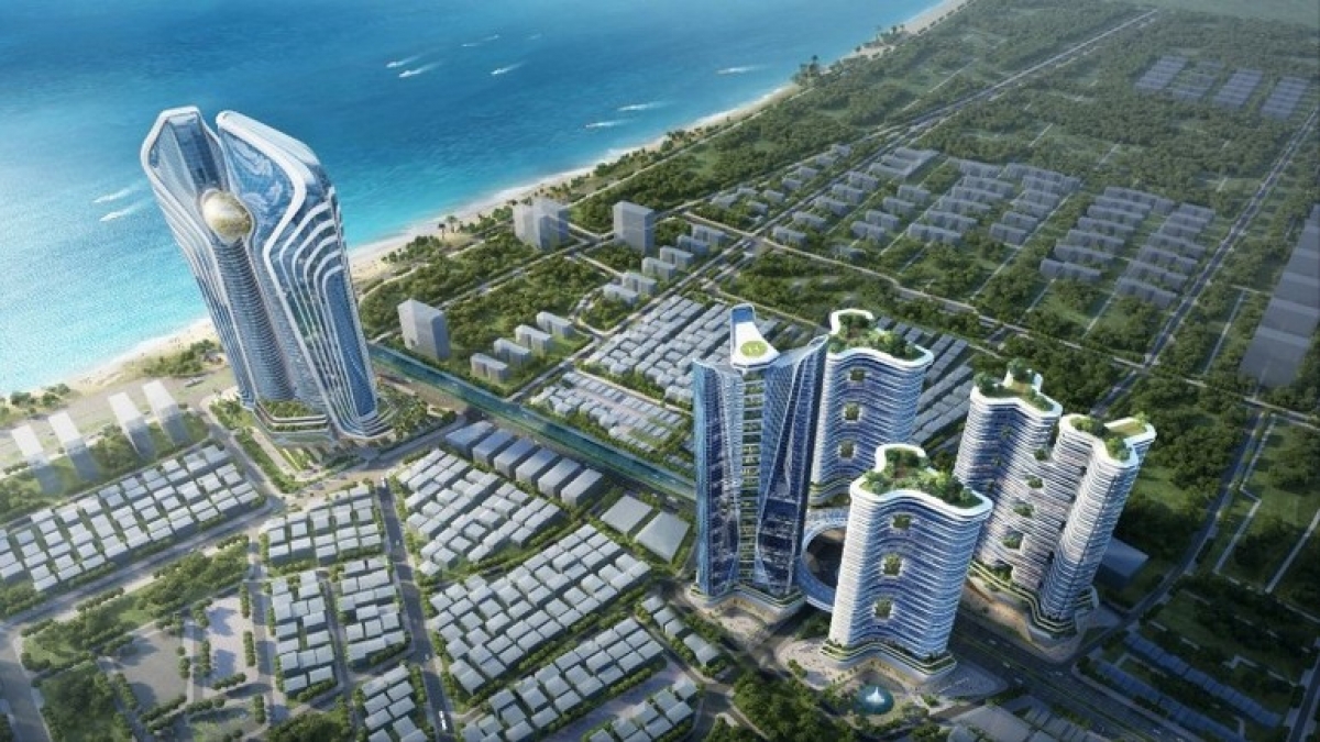 Phối cảnh Trung tâm tài chính quốc tế tại Đà Nẵng. Ảnh: UBND thành phố Đà Nẵng