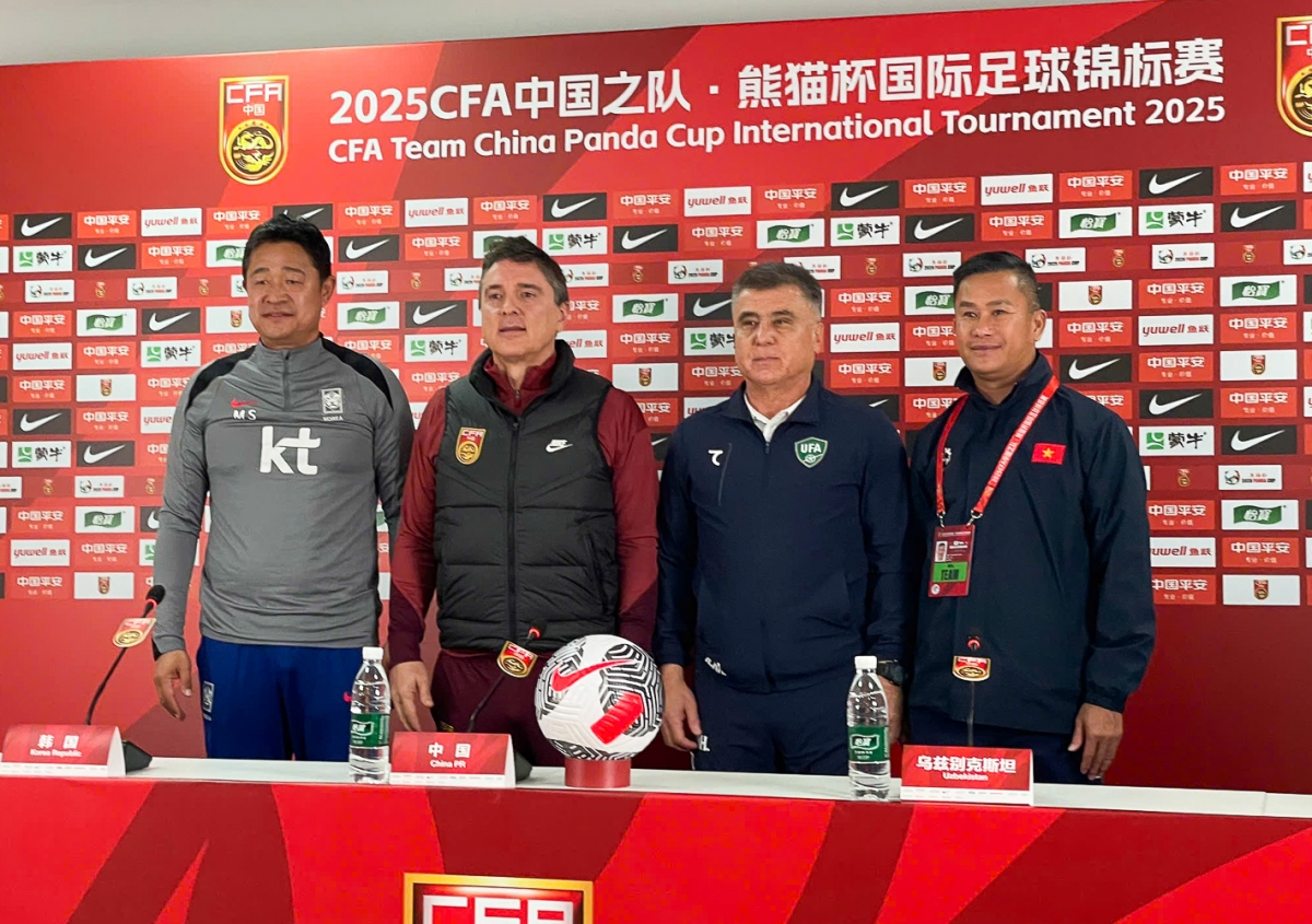 Họp báo trước giải bóng đá quốc tế CFA Team China – Panda Cup 2025 (Ảnh VFF)