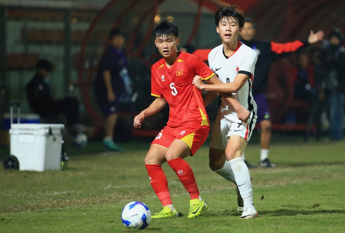 U17 Việt Nam nhẹ nhàng vượt qua U17 Hong Kong (Ảnh: Trọng Hiếu)