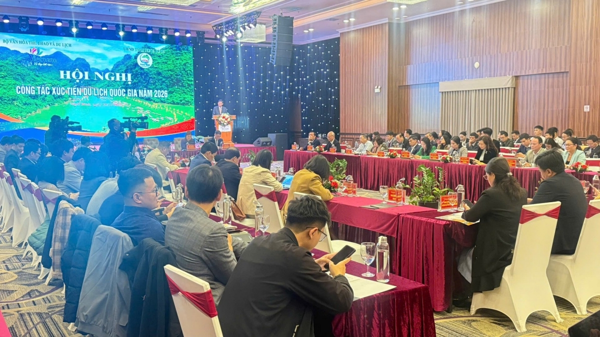 Quang cảnh hội nghị công tác xúc tiến du lịch quốc gia năm 2026. Ảnh: Sở DLNB
