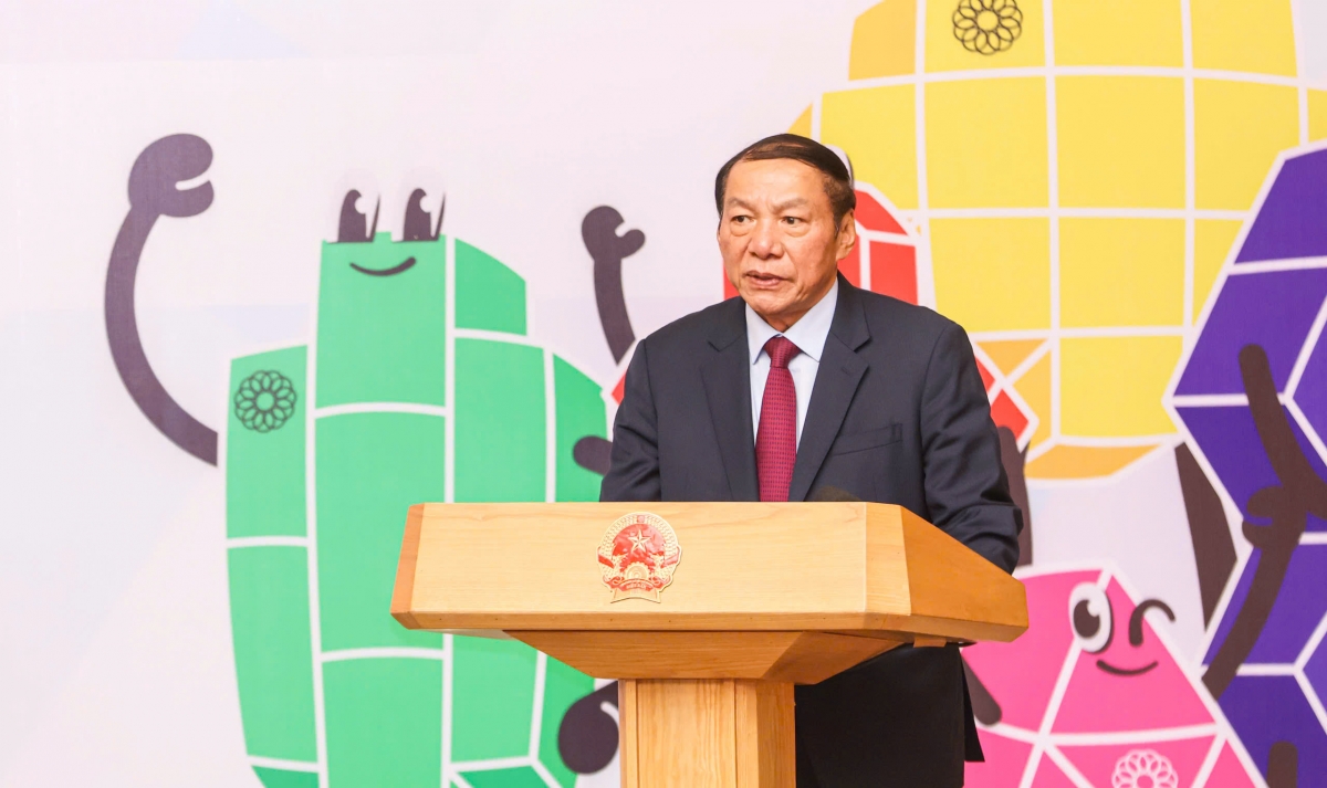 Bộ trưởng Nguyễn Văn Hùng khẳng định, toàn Đoàn sẽ nỗ lực quyết tâm cao nhất, mang vinh quang về cho Tổ quốc (ảnh BTC)