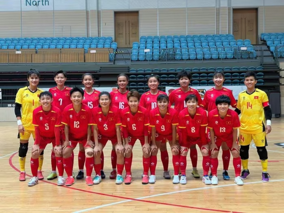Tuyển nữ futsal Việt Nam có màn chạy đà hoàn hảo trước thềm SEA Games 33. Ảnh VFF.