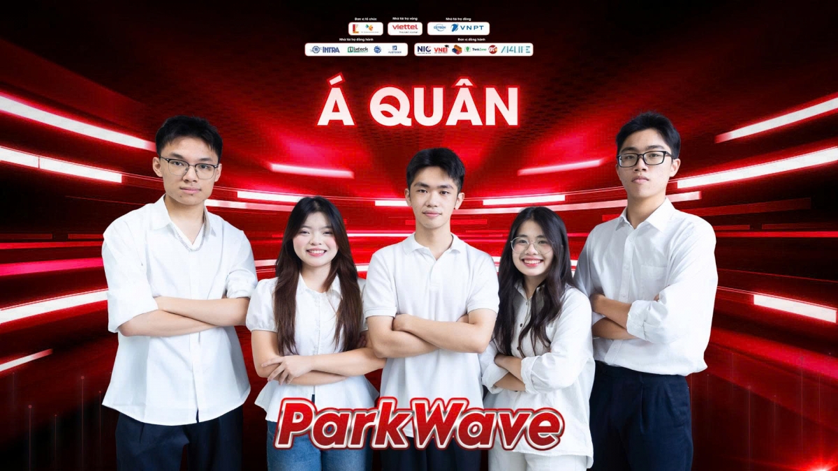 Nhóm ParkWave giành giải nhì cuộc thi Sáng tạo trẻ ( Ảnh : ĐHBKHN )