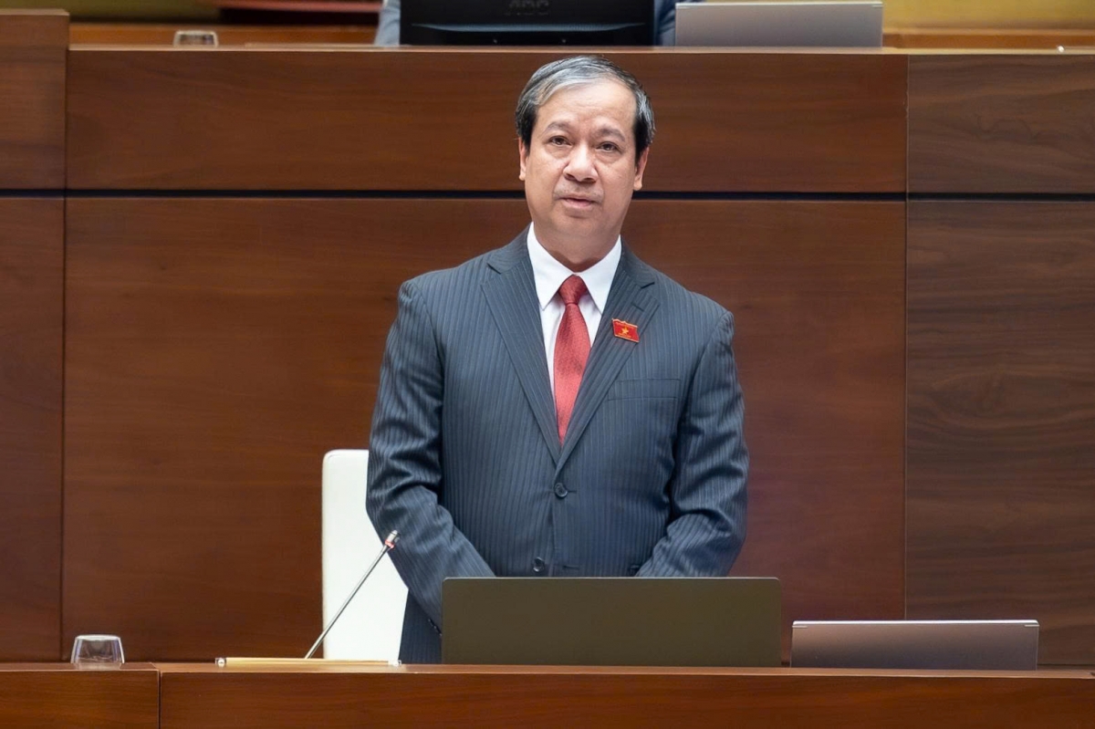 Bộ trưởng Bộ Giáo dục và Đào tạo Nguyễn Kim Sơn (Ảnh: Quốc hội)