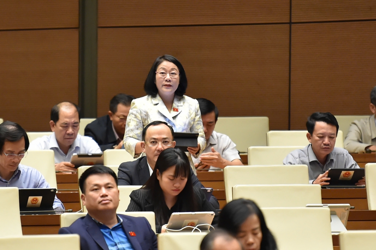 Đại biểu Nguyễn Thị Tuyết Nga, Đoàn ĐBQH tỉnh Quảng Trị. Ảnh: quochoi.vn