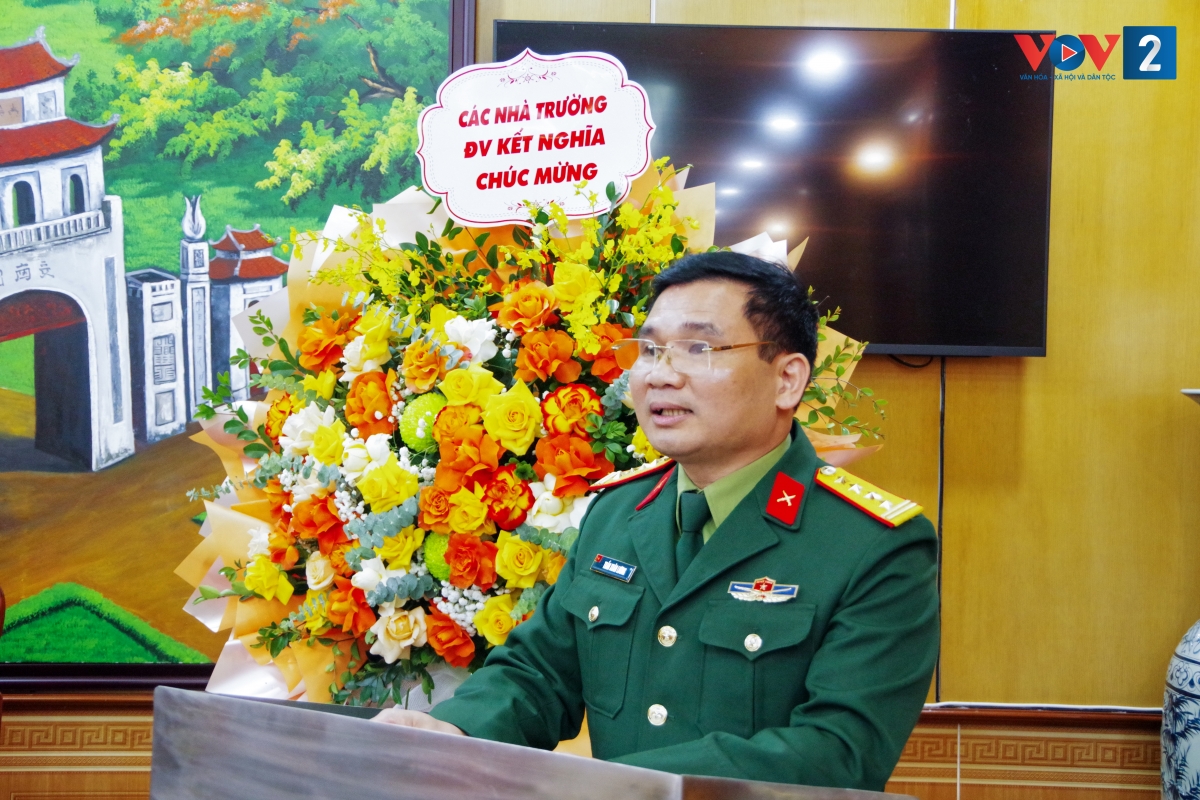 Đại tá Trần Xuân Lương phát biểu tại buổi gặp mặt