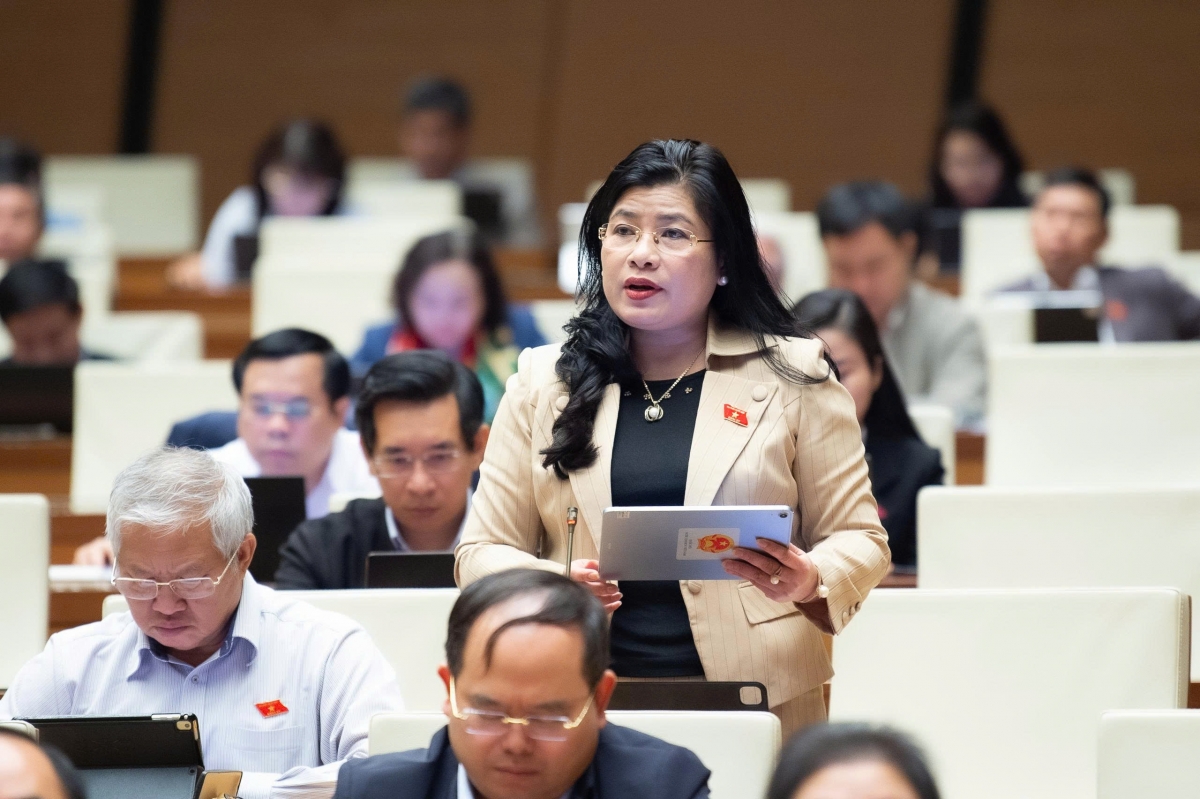 Đại biểu Đàng Thị Mỹ Hương (đoàn ĐBQH Khánh Hòa) (Ảnh: Quốc hội)