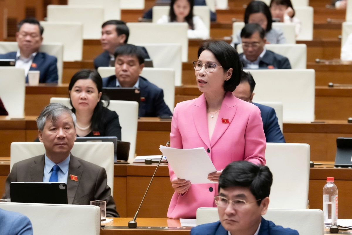 Đại biểu Trần Thị Nhị Hà (đoàn ĐBQH Hà Nội) (Ảnh: Quốc hội)
