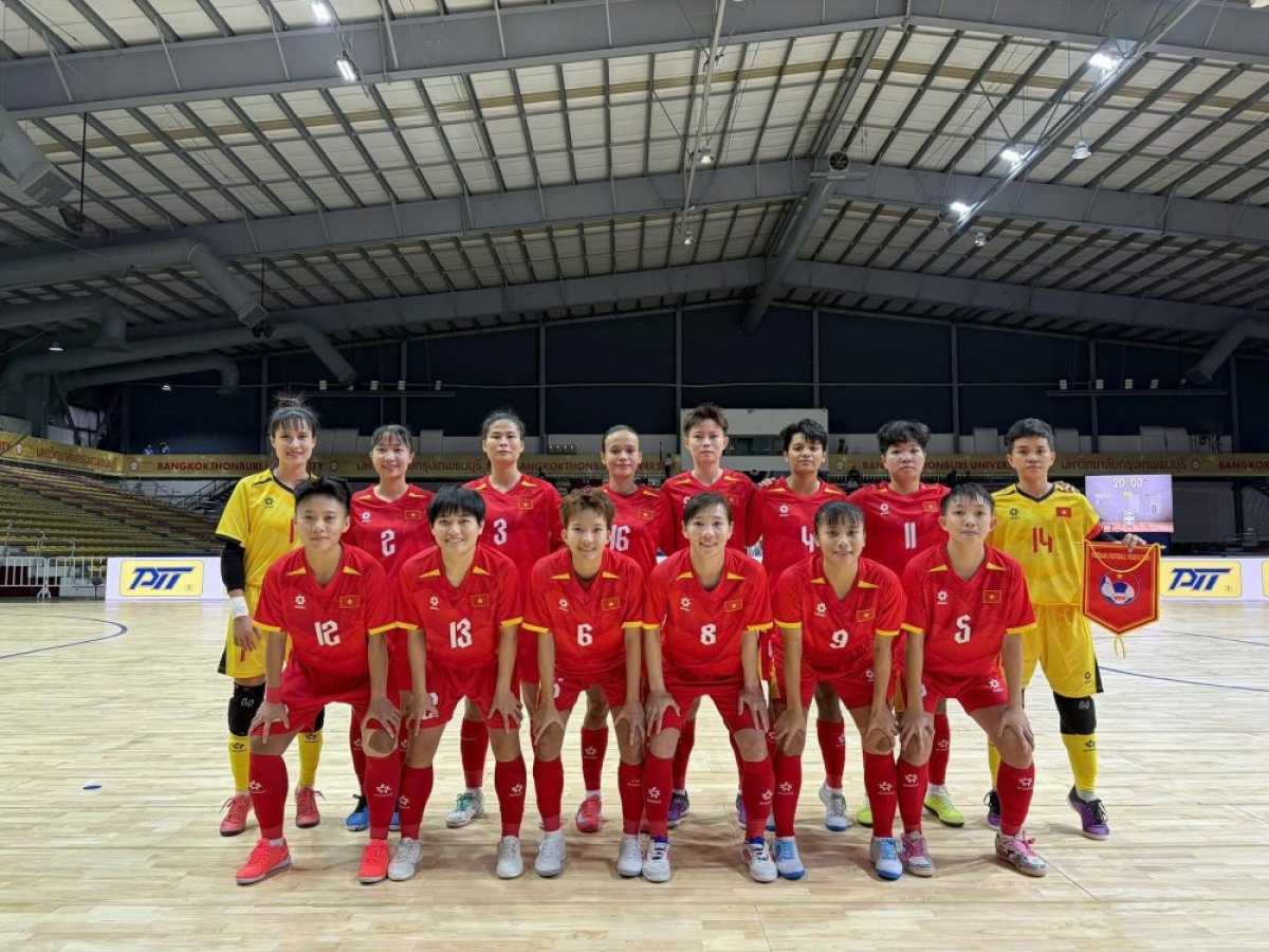 Futsal nữ Việt Nam thắng trận ra quân SEA Games 33 (Ảnh: VFF)