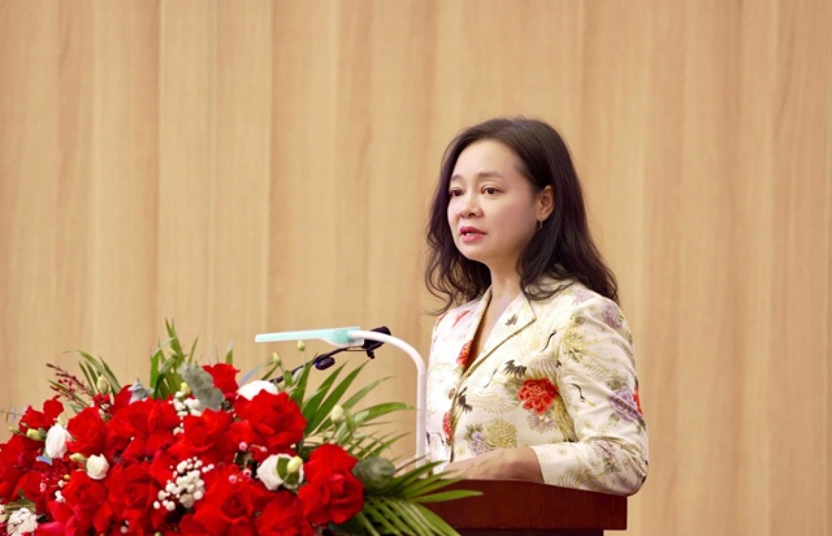 Bà Nguyễn Thị Lâm Giang - Cục Đổi mới sáng tạo, Chuyển đổi xanh và Khuyến công (Bộ Công Thương) Ảnh: Ban tổ chức