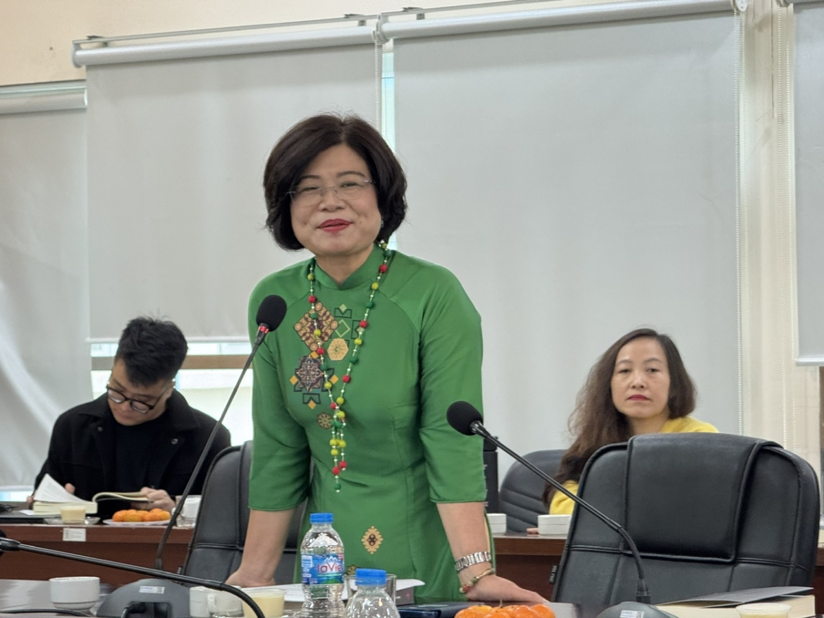 TS Lê Thị Thu Hương, Viện trưởng Viện Hà Nội học và Đào tạo quốc tế, trường ĐH Thủ đô Hà Nội (Ảnh: Thu Lương)