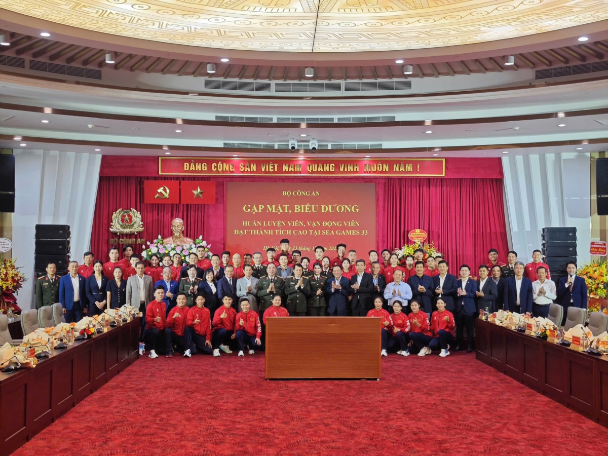 Các VĐV, HLV xuất sắc của thể thao CAND tham dự SEA Games 33 (ảnh: BTC)