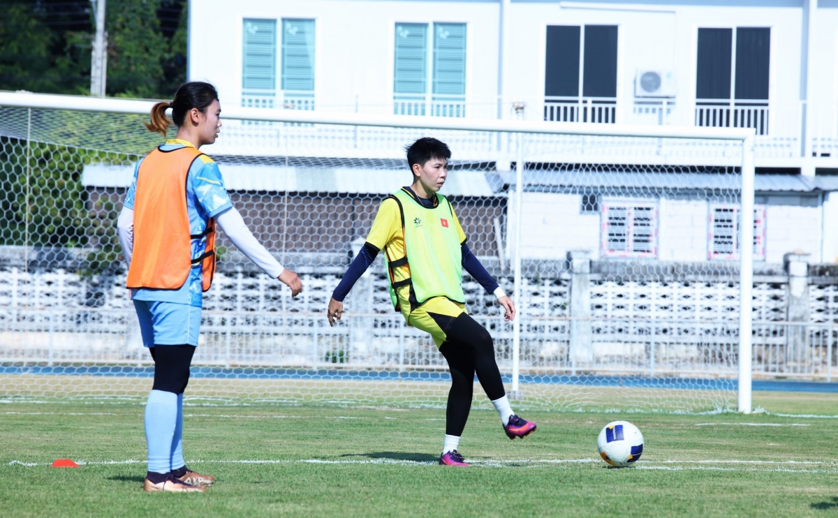 Thủ môn Kim Thanh tiết lộ đội tuyển nữ Việt Nam sẽ chơi phối hợp nhỏ trong trận chung kết
(Ảnh: VFF)