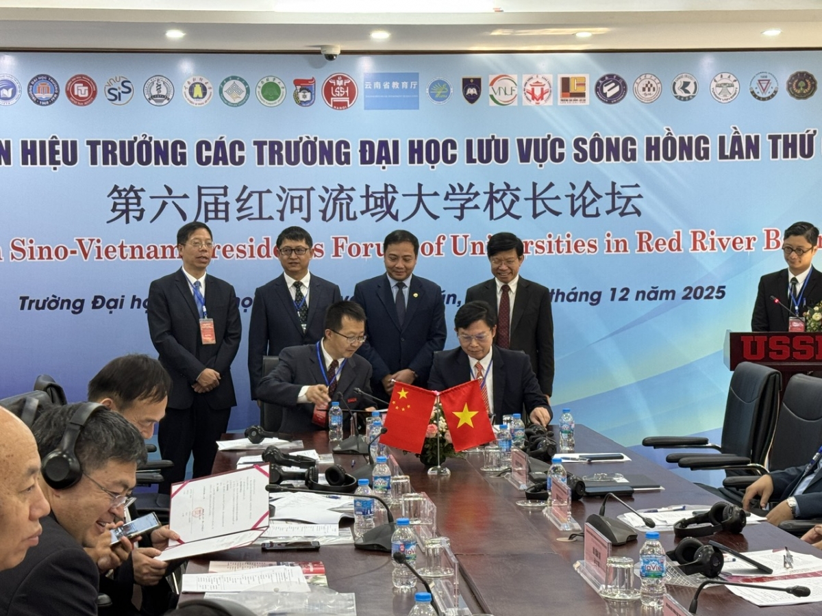 Lễ ký kết các biên bản hợp tác giữa Trường ĐH Lâm nghiệp Việt Nam và ĐH Lâm nghiệp Tây Nam
( Ảnh : Thu Lương)