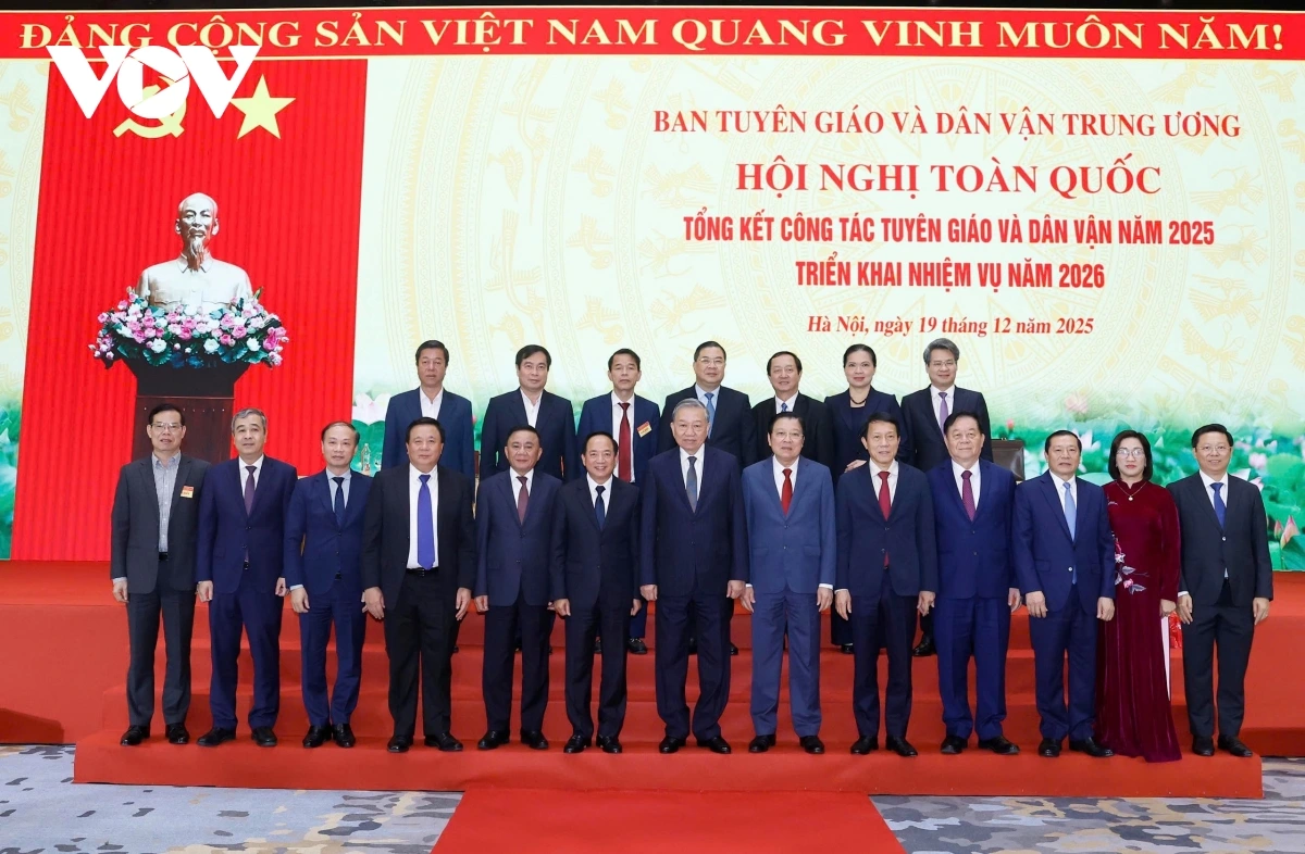 Hội nghị toàn quốc tổng kết công tác tuyên giáo và dân vận. Ảnh: vov.vn