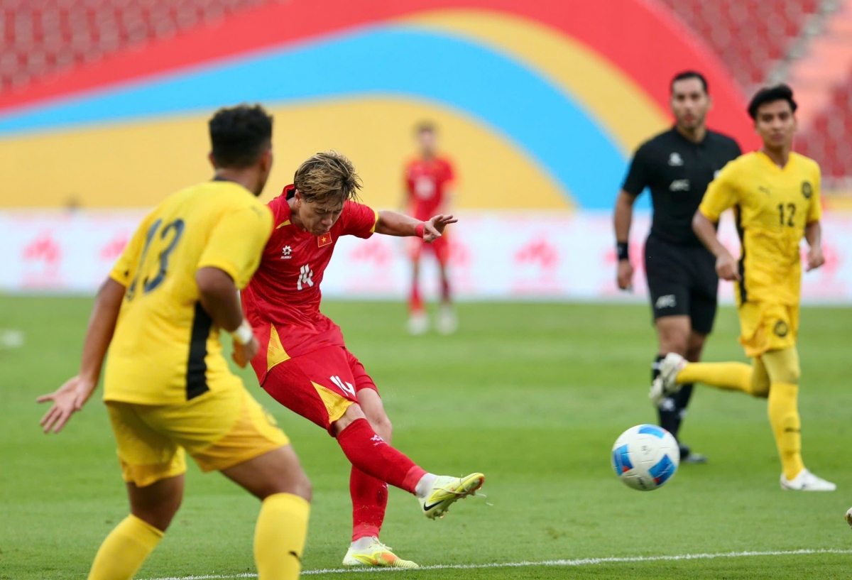 U22 Việt Nam đã cho thấy sự tiến bộ nơi hàng công (Ảnh: VFF)