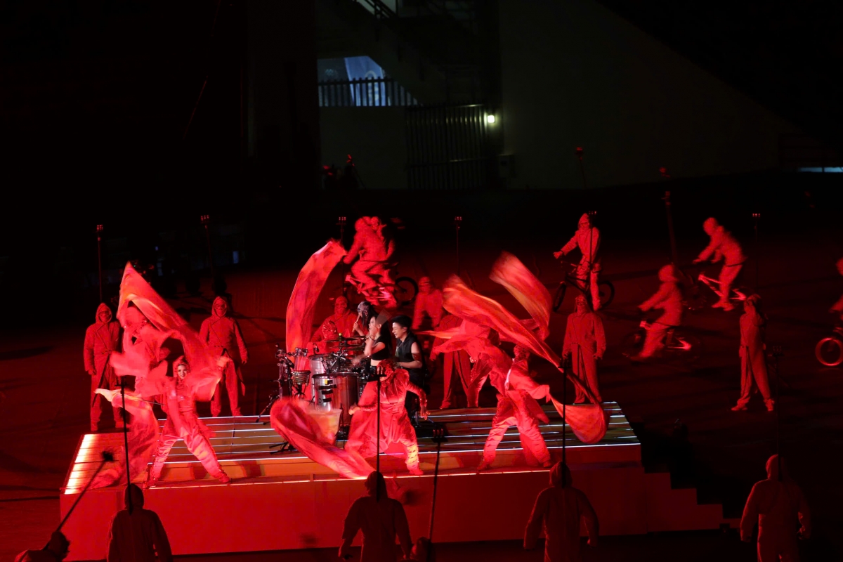 Những màn biểu diễn nghệ thuật đặc sắc trong lễ khai mạc (ảnh Quý Lượng)