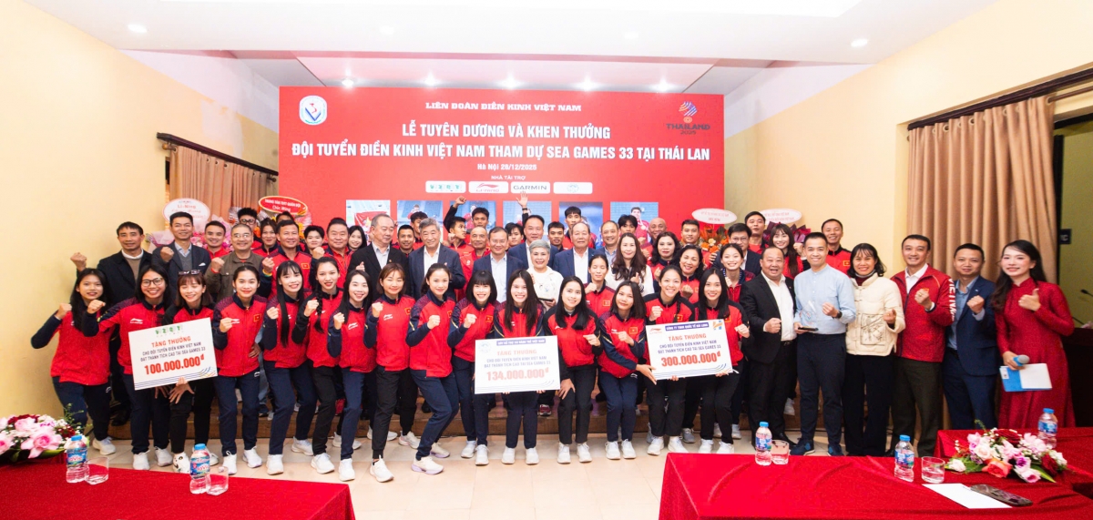 Tuyển điền kinh quốc gia nhận thưởng lớn sau thành công tại SEA Games 33 (ảnh: BTC)